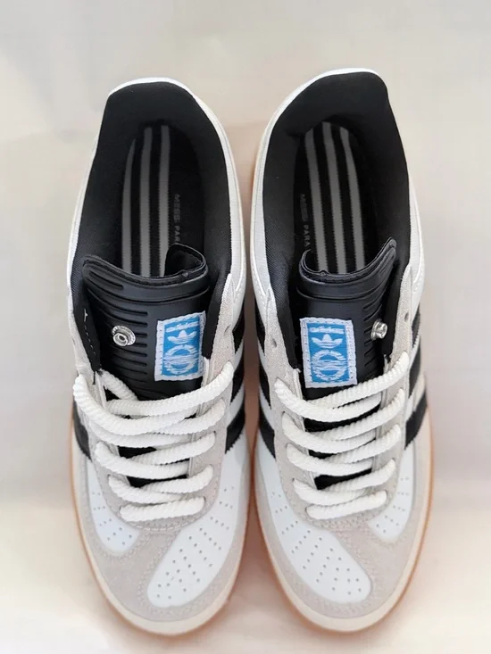 adidas Men’s White Black Gray Low-Top Sneakers