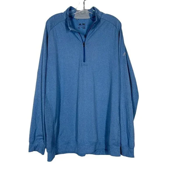 Adidas Golf Sweatshirt Shirt Long Sleeve Blue Quarter Zip XL