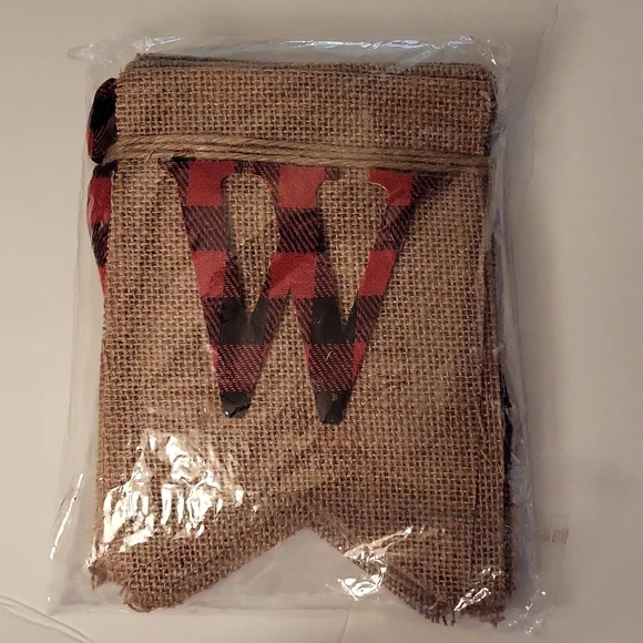 Welcome Home Burlap Banner. New in Package.