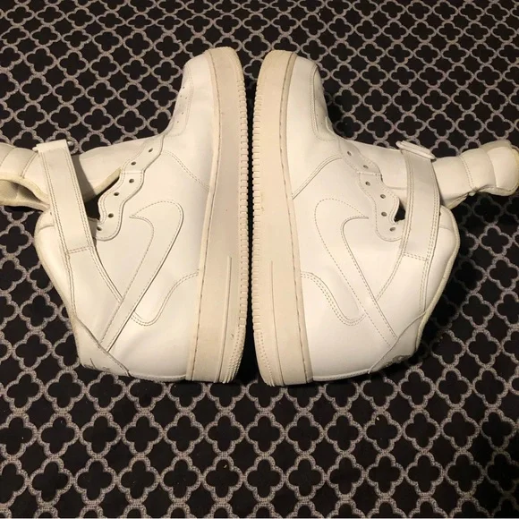 Nike Air Force 1 One Mid Triple White Leather Original CW2289-111 Size 13 Men's
