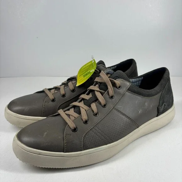 Rockport Colle Tie Men's US 14M Gray Leather Lace-Up Comfort Sneakers CH1742