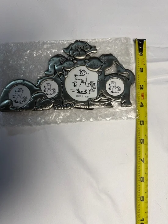 Playful Dog-Themed Wall Mirror in Silver