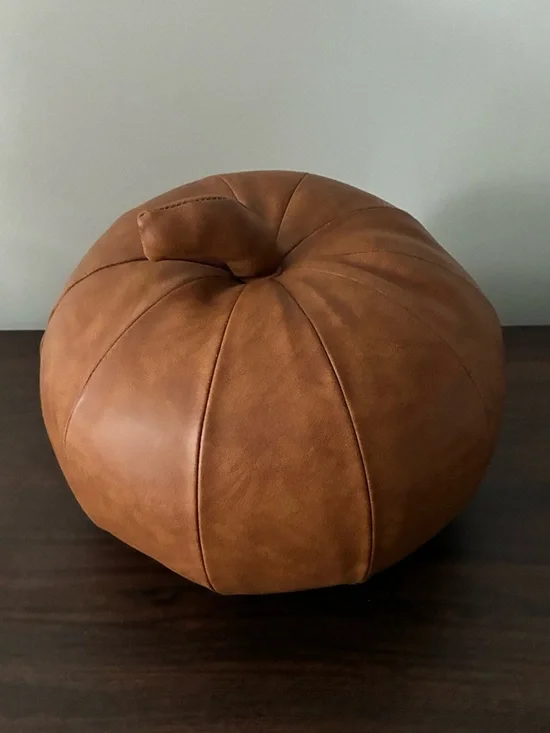 Decorative Faux Leather Pumpkin