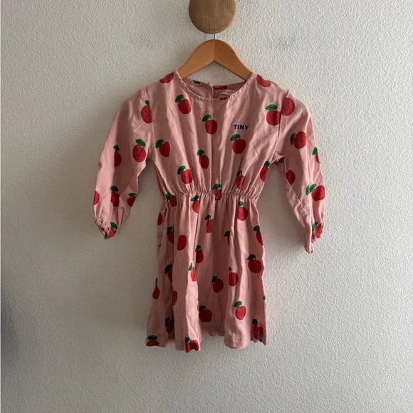 Tiny Cottons Pink Apple Dress Size 3 Years Old TINYCOTTONS