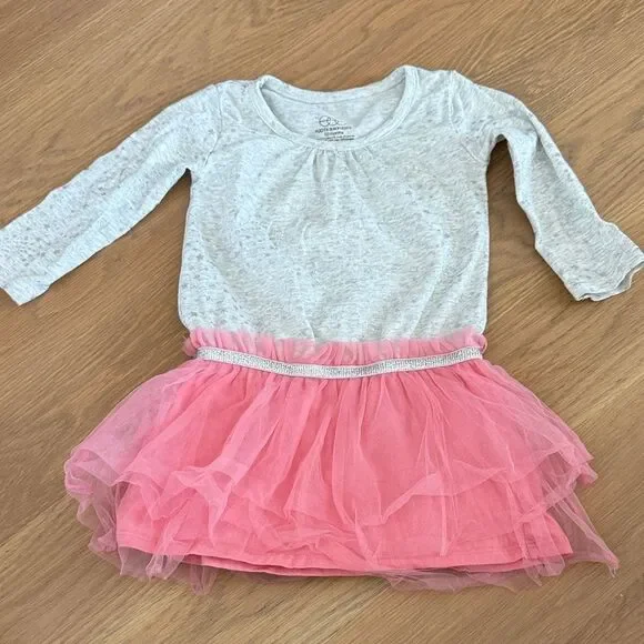 Gray and Pink Tulle Dress 12M