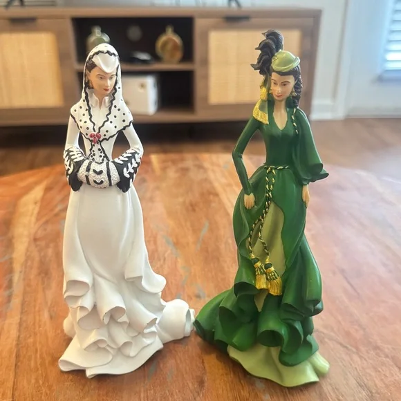 Lot Of 2 Hamilton Collection Porcelain Lady Woman Figure