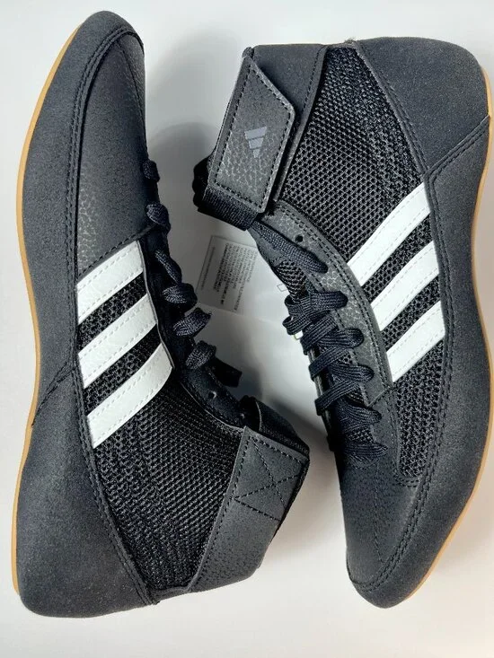 Adidas HVC 2 Wrestling Shoes Black/White AQ3325 - Size 7.5 US NWT
