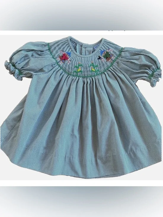Remember Nguyen 24M Hand Smocked Bishop Dress Scarecrow Fall Thanksgiving