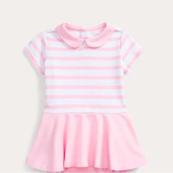 Ralph Lauren Pink Stripe Ponte Dress size 6 Months