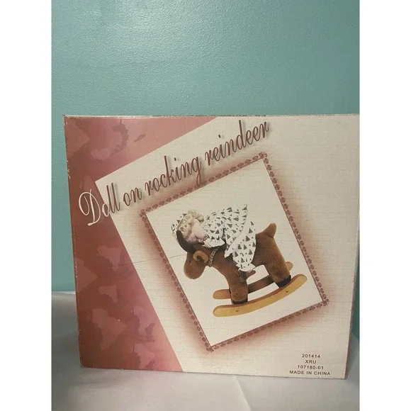 Porcelain Doll On‎ A Rocking Horse New With Defect