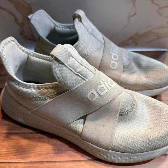 Adidas grey and white trainers #sneakers #adidas size 9