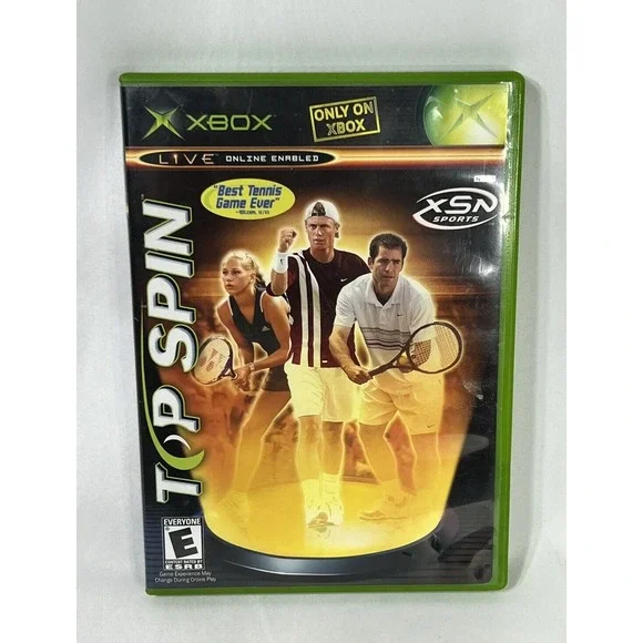 Top Spin Microsoft Xbox Original Game Complete CIB with Manual XSN Sports Tennis