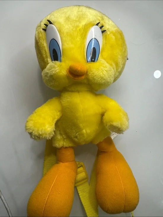 Tweety-Style Plush Pet Carrier Backpack - Yellow & Orange