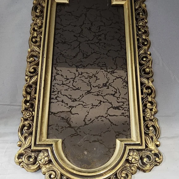 Elegant Gold and Black Wall Mirror