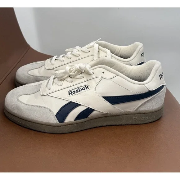 Reebok Galaxy‎ 7 Mens Size 11 Retro Gum Sole Shoes Sneakers White Cream Suede