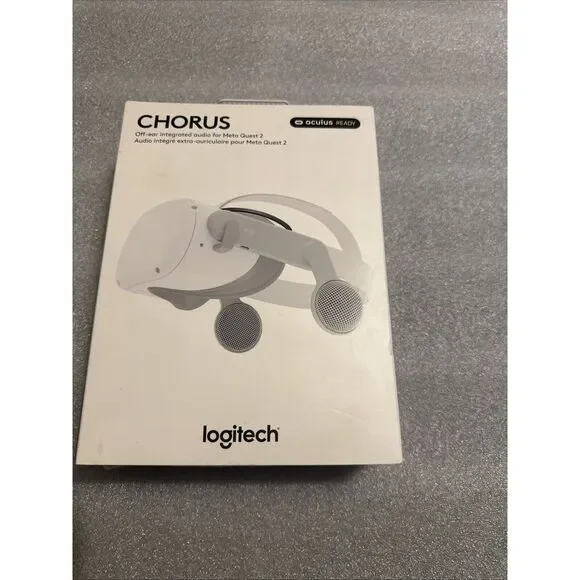 Logitech -‎ Chorus VR Off-Ear Integrated Audio for Meta Quest 2 - White