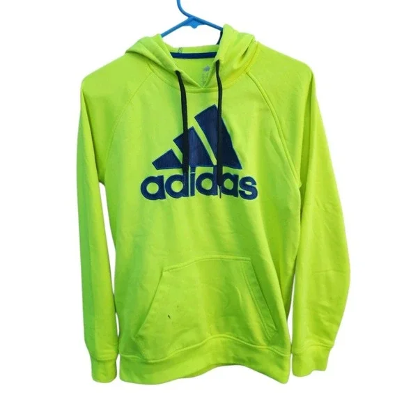 Adidas Pullover Hoodie Sweatshirt Men Small Green