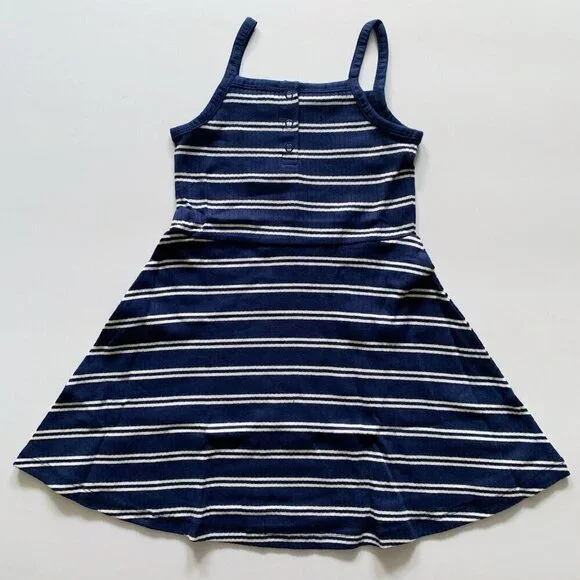 NEW Hanna Andersson Girl Striped Cami Fit & Flare Dress 8 years 130 cm