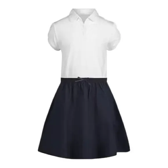 IZOD Girls Short Sleeve Cap Midi Shirt Dress-Size 7