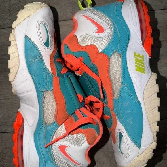 Nike Air‎ Max Speed Turf Miami Dolphins 525225-102 Men's Size 10.5