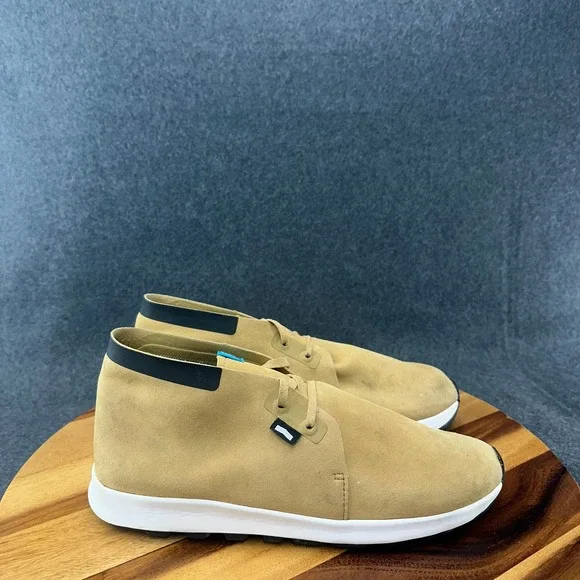 Native Apollo Chukka Hydro Mens 10.5 Brown Tan Mid Top Sneakers