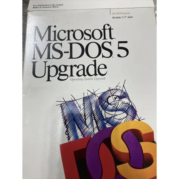VINTAGE MICROSOFT MS-DOS 5 UPGRADE 5.25