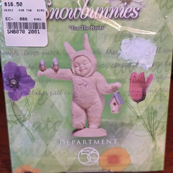 DEPARTMENT 56‎ Snowbunnies For The Birds Figurine Vintage 2000 SEALED BOX