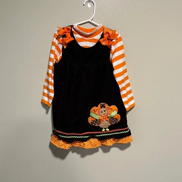 Rare Editions Size 4t Turkey/Thanksgiving Day Outfit