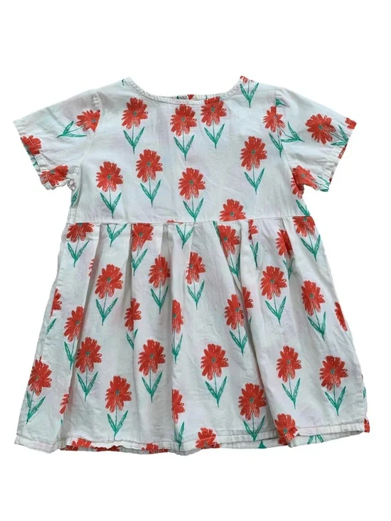 Bobo Choses Size 2-3 Years Petunia Floral Woven Organic Cotton Dress
