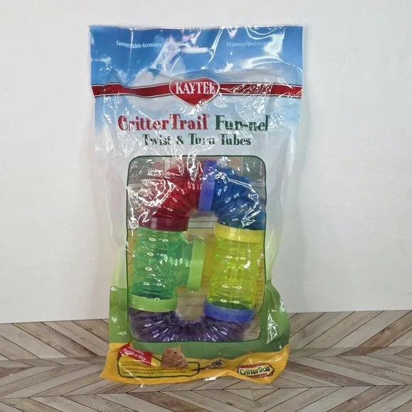 Kaytee Super Pet Crittertrail Fun-Nels Twist & Turn Tube 10cts Hamsters Gerbils