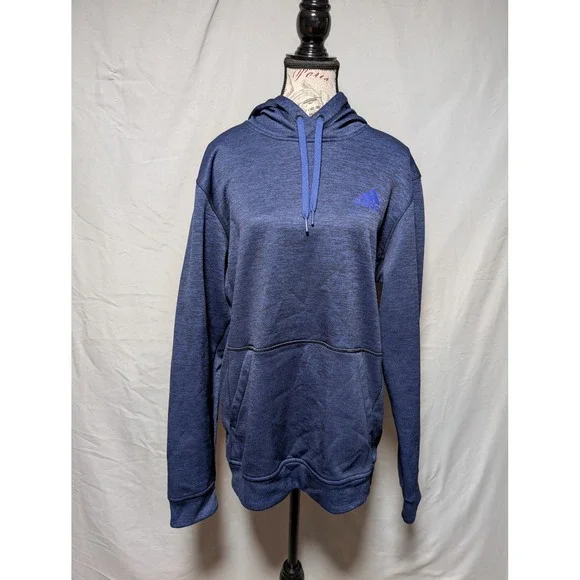 Adidas Men's Navy Blue‎ ClimaWarm Performance Hoodie Size Medium