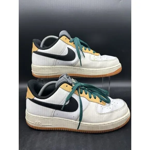 Nike Air Force 1 Low NIKE ID BY YOU White Green Yellow Mens Size 9.5 KCA