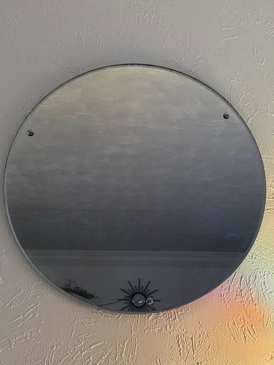 Vintage 1950’s conroy-prugh Round Wall Mirror 23.75