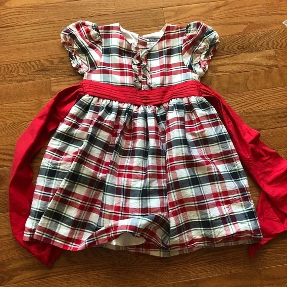 Red and navy Xmas dress Hartstrings