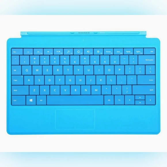 NIB Microsoft Surface Type Cover 2 With Backlighting (Cyan)
