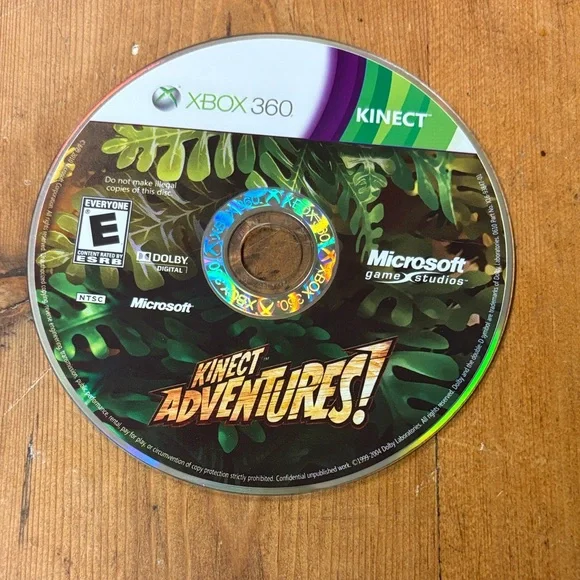 Microsoft Kinect Adventures Xbox 360 Game - Green and White