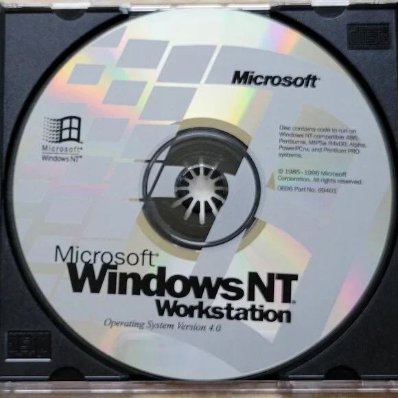 Vintage - Microsoft Windows NT Workstation Version 4.0 1996