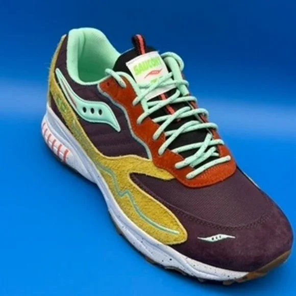 Saucony 3D Grid Hurricane Brown Mustard S70745-2 10.5 12W