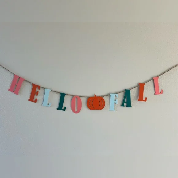 Colorful 'Hello Fall' Banner