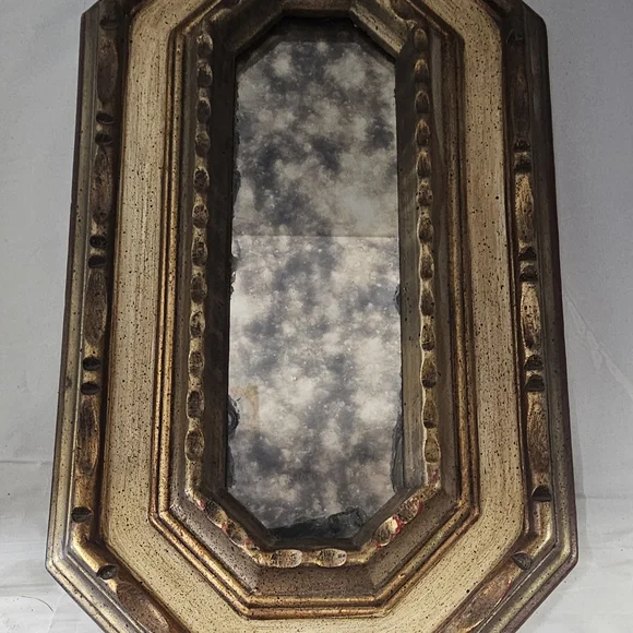 Vintage Gold and Brown Wall Mirror