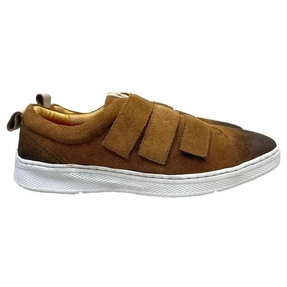 Sandro Moscoloni M180 Hurley Sneaker Brown Suede Low‎ Top Laceless Men Size 9D