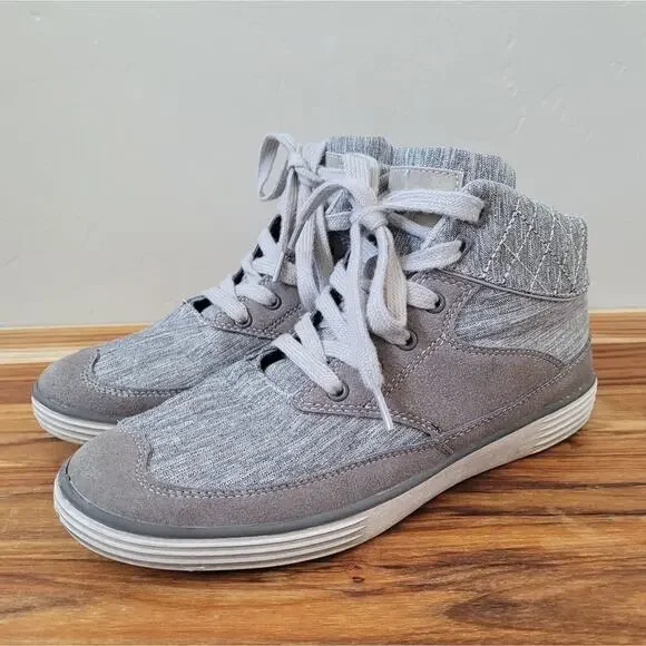 Union Bay Sneaker Mens 8- EUR 41‎ High Top Gray Lace up Comfort Casual