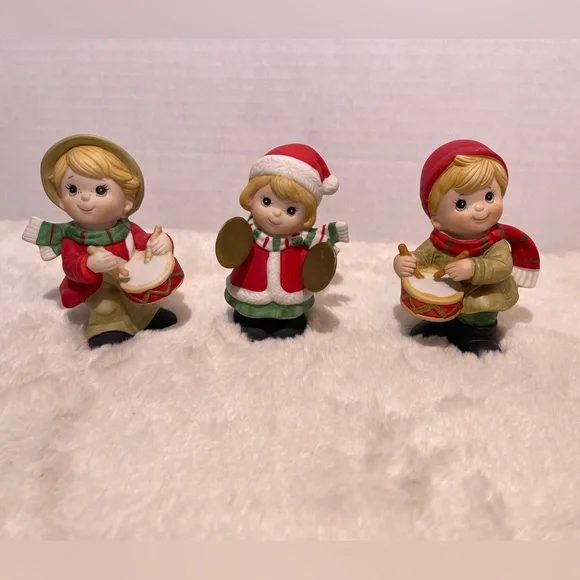 Vintage Set of 3 porcelain HOMCO musical figurines