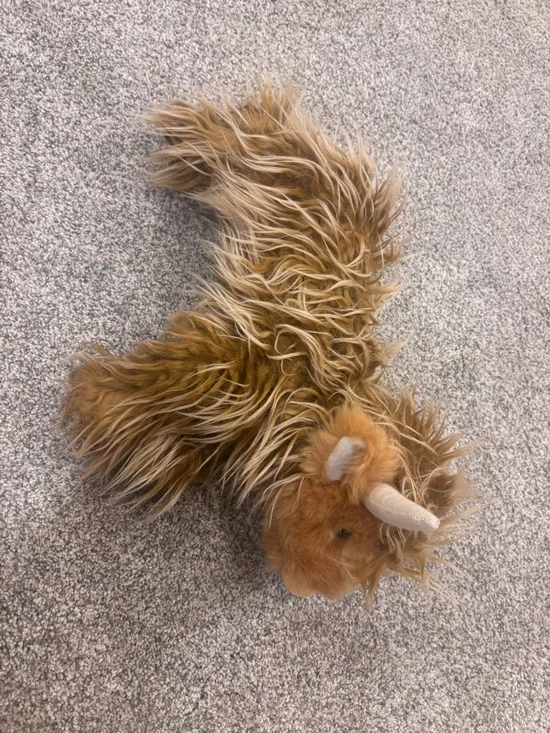 Douglas Plush Highland Cow Stuffed Animal - Brown Faux Fur