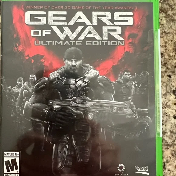 Microsoft Gears of War Ultimate Edition - Red and Black Cover