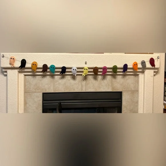 Ghost Garland 6’ Handcrafted Felt Ghosts Halloween Decor **Customizable**