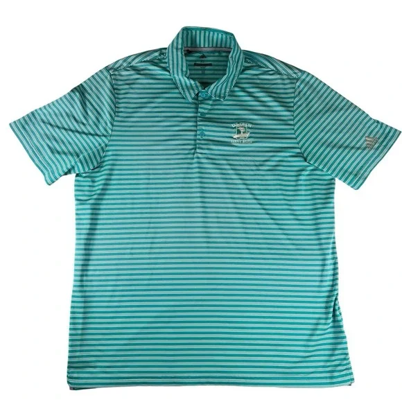Adidas Golf Polo XL U.S Open 2019 Pebble Beach Striped Performance