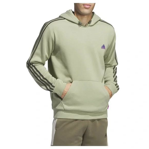 Adidas Men Green Hoodie Sz Small retail $65