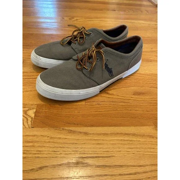 Polo Ralph Lauren mens Faxon Low Canvas Sneakers Shoes Size 12D