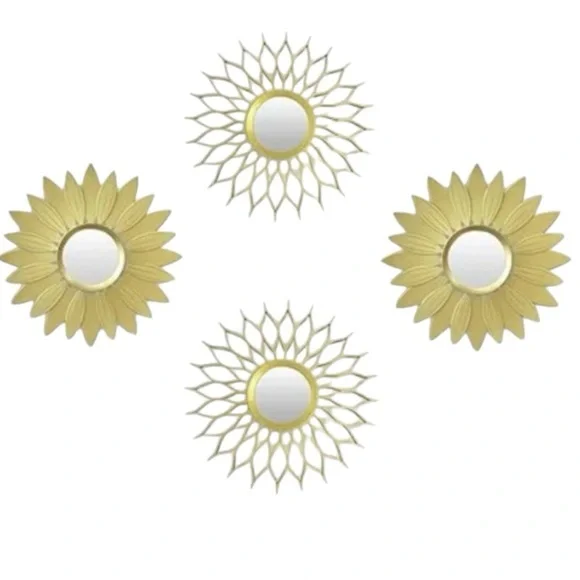 SGUTEN Mirror Wall Art Home Decor 10” Set of 4